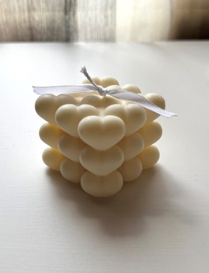 Heart Bubble Candle Favor